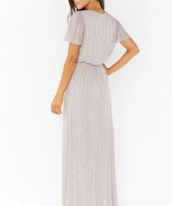 Show Me Your Mumu Wedding Guest Dresses Michelle Flutter Maxi Dress ~ Dove Grey Beaded 12 Show Me Your Mumu Wedding Guest Dresses Michelle Flutter Maxi Dress ~ Dove Grey Beaded