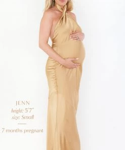 Show Me Your Mumu Jasmine Halter Maxi Dress ~ True Gold Luxe Satin Dresses 18 Show Me Your Mumu Jasmine Halter Maxi Dress ~ True Gold Luxe Satin Dresses