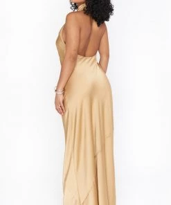 Show Me Your Mumu Jasmine Halter Maxi Dress ~ True Gold Luxe Satin Dresses 15 Show Me Your Mumu Jasmine Halter Maxi Dress ~ True Gold Luxe Satin Dresses