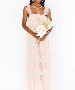 Show Me Your Mumu Dresses Fairytale Maxi Dress ~ Dusty Blush Tulle
