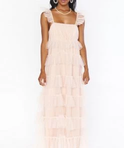 Show Me Your Mumu Dresses Fairytale Maxi Dress ~ Dusty Blush Tulle