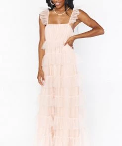 Show Me Your Mumu Dresses Fairytale Maxi Dress ~ Dusty Blush Tulle