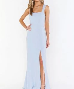 Show Me Your Mumu Bridesmaids Dresses Paris Gown ~ Steel Blue Stretch