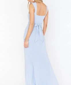 Show Me Your Mumu Bridesmaids Dresses Paris Gown ~ Steel Blue Stretch