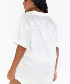 Show Me Your Mumu New Mu Slumber PJ Set ~ White Cheetah Silky