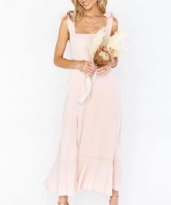 Show Me Your Mumu Claire Midi Dress ~ Dusty Blush Crisp New Mu