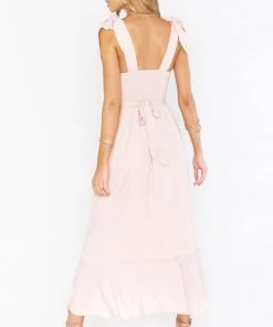 Show Me Your Mumu Claire Midi Dress ~ Dusty Blush Crisp New Mu