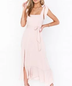Show Me Your Mumu Claire Midi Dress ~ Dusty Blush Crisp New Mu