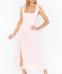 Show Me Your Mumu Claire Midi Dress ~ Dusty Blush Crisp New Mu