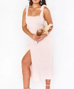 Show Me Your Mumu Claire Midi Dress ~ Dusty Blush Crisp New Mu