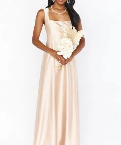 Show Me Your Mumu Madi Gown ~ Champagne Luxe Satin