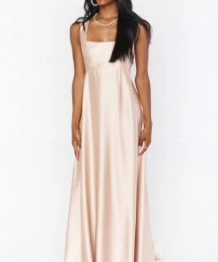 Show Me Your Mumu Madi Gown ~ Champagne Luxe Satin