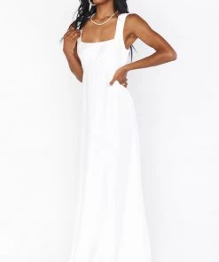 Show Me Your Mumu Bridesmaids Dresses Madi Gown ~ Ivory Luxe Satin