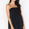 Show Me Your Mumu New Mu Angel Mini Dress ~ Black Poplin