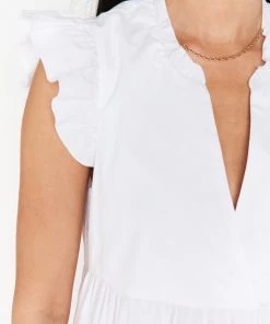 Show Me Your Mumu Mia James Midi Dress ~ White Poplin New Mu