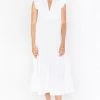 Show Me Your Mumu Mia James Midi Dress ~ White Poplin New Mu