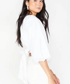 Show Me Your Mumu Janice Top ~ White Poplin