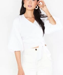 Show Me Your Mumu Janice Top ~ White Poplin