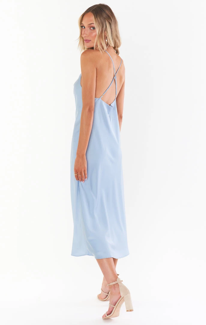 Show Me Your Mumu Verona Cowl Dress ~ Steel Blue Luxe Satin 5 Show Me Your Mumu Verona Cowl Dress ~ Steel Blue Luxe Satin