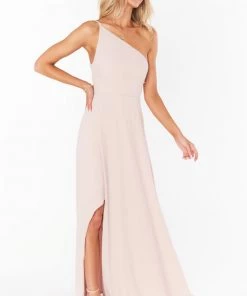 Show Me Your Mumu Bridesmaids Dresses Shannon One Shoulder Dress ~ Dusty Blush Crisp