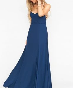Show Me Your Mumu Godshaw Goddess Gown ~ Rich Navy Crisp