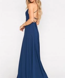 Show Me Your Mumu Godshaw Goddess Gown ~ Rich Navy Crisp