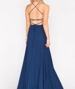 Show Me Your Mumu Godshaw Goddess Gown ~ Rich Navy Crisp