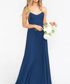 Show Me Your Mumu Godshaw Goddess Gown ~ Rich Navy Crisp