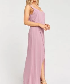 Show Me Your Mumu Kendall Maxi Dress With Slit ~ Antique Rose Chiffon