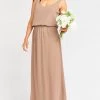Show Me Your Mumu Kendall Maxi Dress With Slit ~ Dune Chiffon