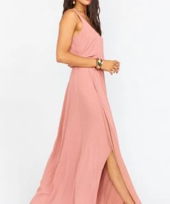 Show Me Your Mumu Kendall Maxi Dress With Long Lining ~ Rustic Mauve Crisp
