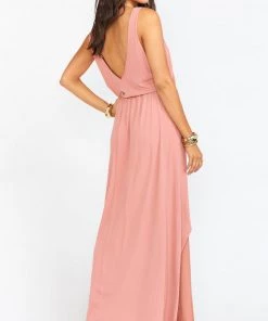 Show Me Your Mumu Kendall Maxi Dress With Long Lining ~ Rustic Mauve Crisp
