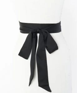 Show Me Your Mumu Bridesmaids Dresses Bridesmaid Sash ~ Black Luxe Satin