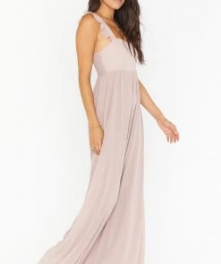 Show Me Your Mumu June Maxi Dress ~ Soft Beige Chiffon