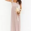 Show Me Your Mumu June Maxi Dress ~ Soft Beige Chiffon