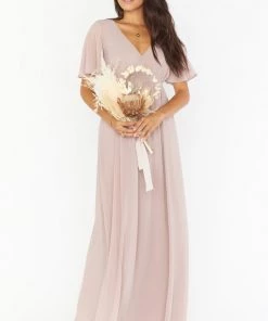 Show Me Your Mumu Emily Empire Maxi Dress ~ Soft Beige Chiffon