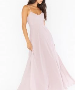 Show Me Your Mumu Faith Maxi Dress ~ Neutral Mauve Chiffon Bridesmaids Dresses