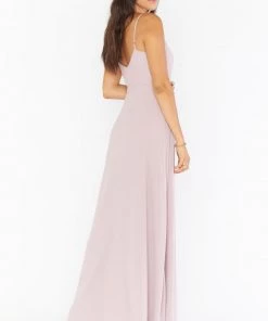 Show Me Your Mumu Faith Maxi Dress ~ Neutral Mauve Chiffon Bridesmaids Dresses
