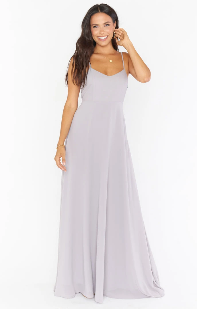 Show Me Your Mumu Faith Maxi Dress ~ Dove Grey Chiffon 7 Show Me Your Mumu Faith Maxi Dress ~ Dove Grey Chiffon