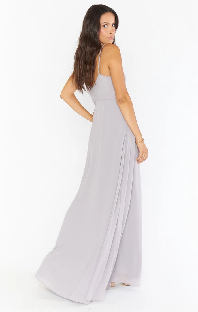 Show Me Your Mumu Faith Maxi Dress ~ Dove Grey Chiffon 5 Show Me Your Mumu Faith Maxi Dress ~ Dove Grey Chiffon