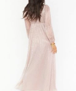 Show Me Your Mumu Wedding Guest Dresses Rosaline Maxi Dress ~ Magic Mauve Glimmer