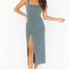 Show Me Your Mumu Eden Midi Dress ~ Dusty Sage Stretch New Mu