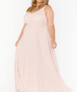 Show Me Your Mumu Jenn Maxi Dress ~ Dusty Blush Crisp Bridesmaids Dresses