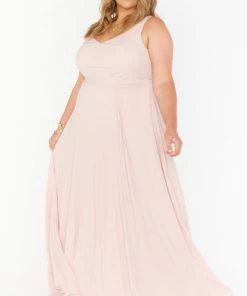Show Me Your Mumu Jenn Maxi Dress ~ Dusty Blush Crisp Bridesmaids Dresses