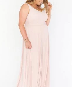 Show Me Your Mumu Jenn Maxi Dress ~ Dusty Blush Crisp Bridesmaids Dresses