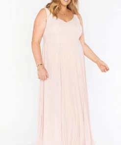 Show Me Your Mumu Jenn Maxi Dress ~ Dusty Blush Crisp Bridesmaids Dresses