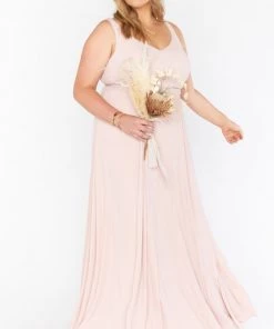 Show Me Your Mumu Jenn Maxi Dress ~ Dusty Blush Crisp Bridesmaids Dresses