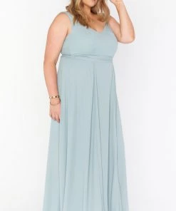 Show Me Your Mumu Jenn Maxi Dress ~ Silver Sage Crisp Bridesmaids Dresses