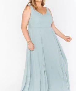 Show Me Your Mumu Jenn Maxi Dress ~ Silver Sage Crisp Bridesmaids Dresses