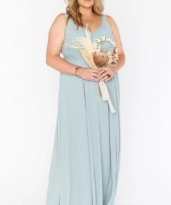 Show Me Your Mumu Jenn Maxi Dress ~ Silver Sage Crisp Bridesmaids Dresses